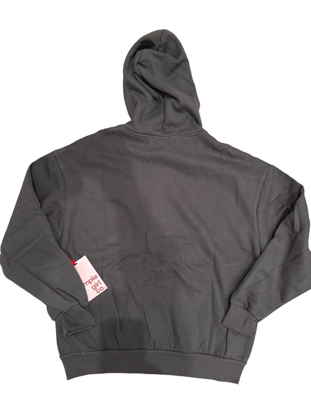 Simple Girl Co Full Zip Hoodie Women’s Charcoal Gray Hooded Sweatshirt NWT - Picture 2 of 5